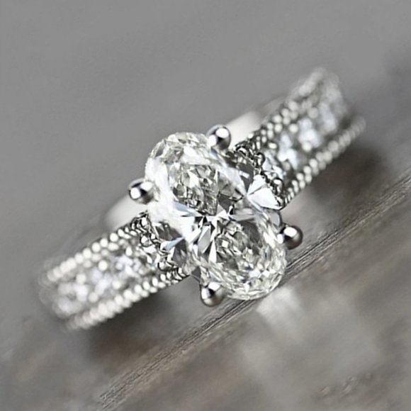 Finger Jewelry Eternity Ring for Women Diamond CZ Ring, HA4627-6 - Picture 1 of 6